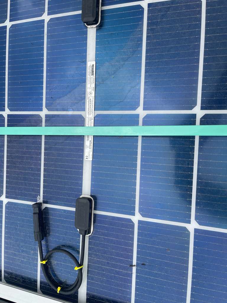 Solar panel detail—WAAREE brand